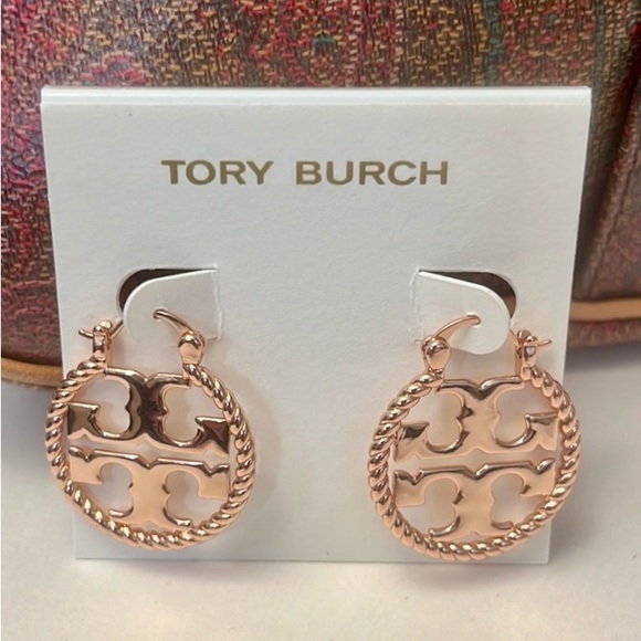 Tory Burch Jewelry - Tory Burch NEW Gold Plated Earrings + Dustbag